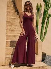 EMERY ROSE Clasi Solid Wide Leg Womens Jumpsuit - Smgarment's